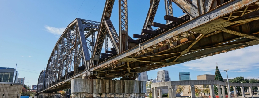 an industrial bridge in shreveport