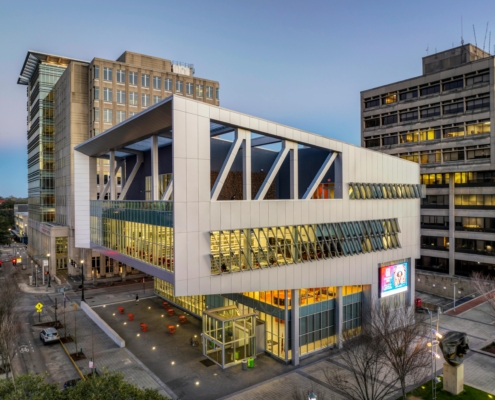 modern library building in baton rouge