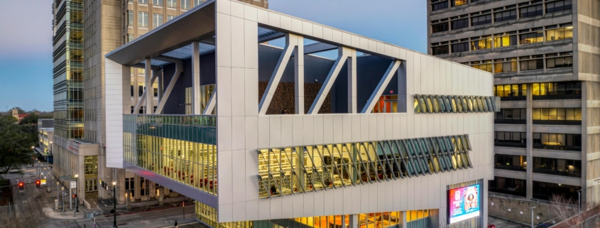 modern library building in baton rouge