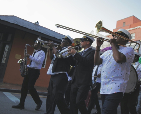 a brass band in new orleans